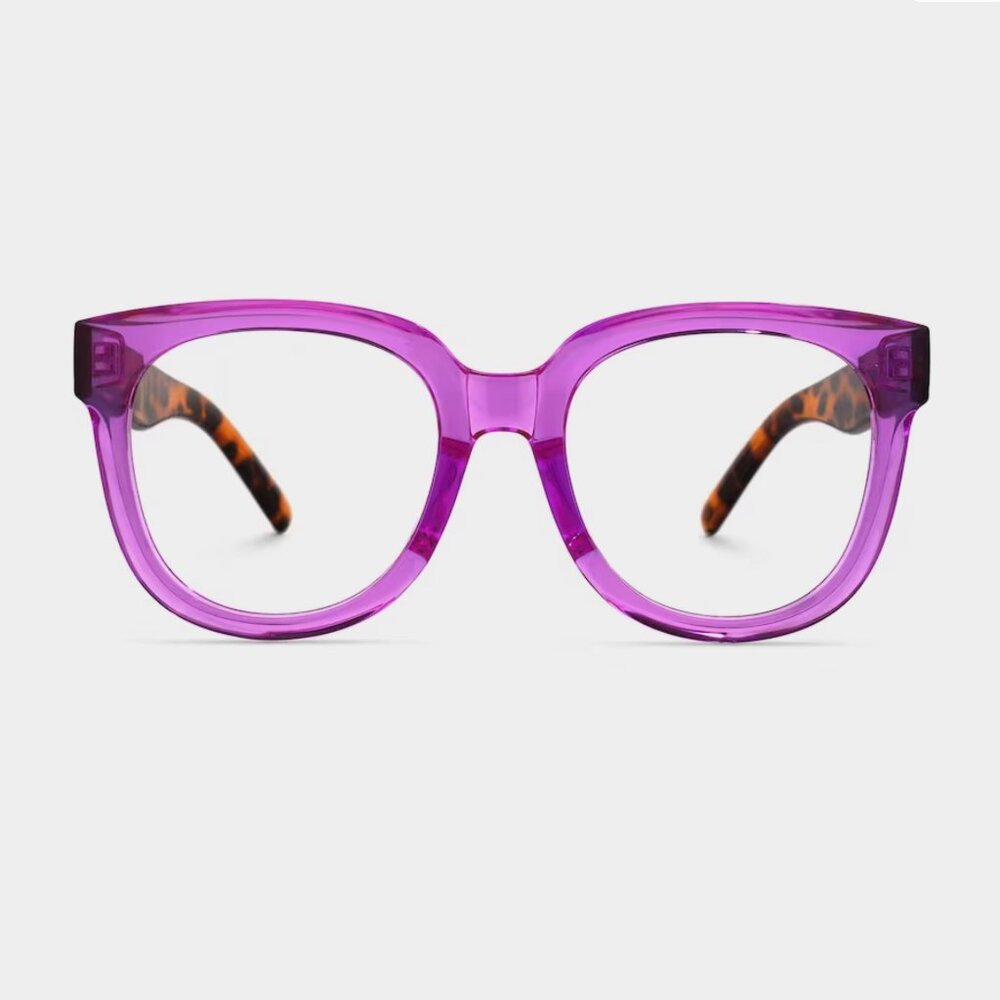 Zeelool Square Oversized Frames with Tortoise Arms (Prescription Lenses)